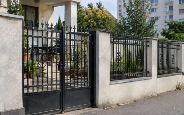 Poarta casei suspectului de furt