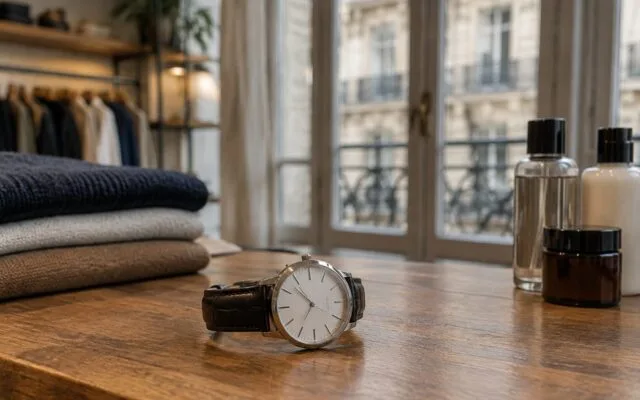 Obiecte de lux expuse în interiorul unui magazin elegant din Paris